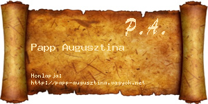 Papp Augusztina névjegykártya